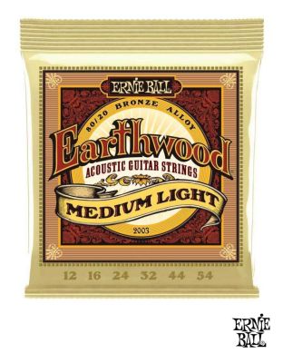 ERNIE BALL 2003 สายกีตาร์โปร่ง เบอร์ 12 ของแท้ 100% รุ่น Earthwood (Medium Light .012 - .054)