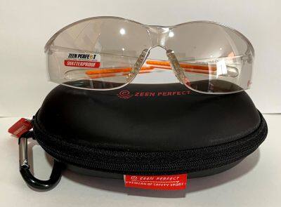 ZEEN Sunglasses แว่นตากันแดด สำหรับนักปั่นจักรยาน - เลนส์สีเทา-ใส ขาสีส้ม แถมกระเป๋าใส่แว่น