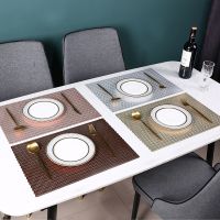 【CW】 30x45cm Gold Rectangle Mats Dining Table Placemat Wedding Decoration Bar Coaster Dinner Placemats