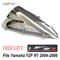 ElvenตาสำหรับYamaha YZF R1 2004 2005 2006 อุปกรณ์มอเตอร์ไซค์F Airingคู่ฟองกระจกกระจกYZFR1 04 05 06 ลมVisorสปอยเลอร์D Eflector