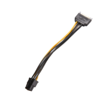 สายต่อไฟเพิ่มการ์ดจอ Sata 15 Pin Male To 6 Pin Pci-- 6พิน 4 pin to 6 pin pci VGA สินค้าใหม่ ราคาถูกๆ