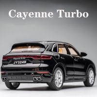 2021ใหม่1:32 Cayenne Turbo รถโมเดลจำลองตกแต่งรถยนต์เสียงและแสงคอลเลกชันของขวัญของเล่นโมเดลหล่อ