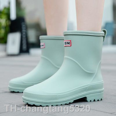 2023changtang5320 สุภาพสตรีรองเท้าฝนกันน้ำลื่นกลางหลอดรองเท้าหญิงสบายทำงานสวน Galoshes รองเท้าฝน 2023 botas De ...