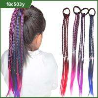 F8C503Y 2Pcs ห่วงรัดผม วิกผมหางม้า สีไล่ระดับสี เชือกมัดผม ผมเปียวิกผม ทนทานต่อการใช้งาน เครื่องประดับผมประดับ สายรัดหางม้า ผู้ใหญ่และผู้ใหญ่