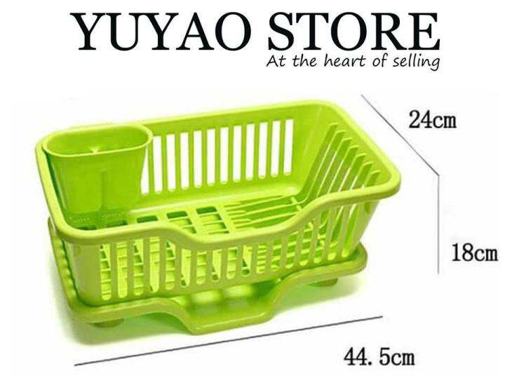 YUYAO Dish Drainer with Drip Tray for Kitchen Sink Rack | Lazada PH