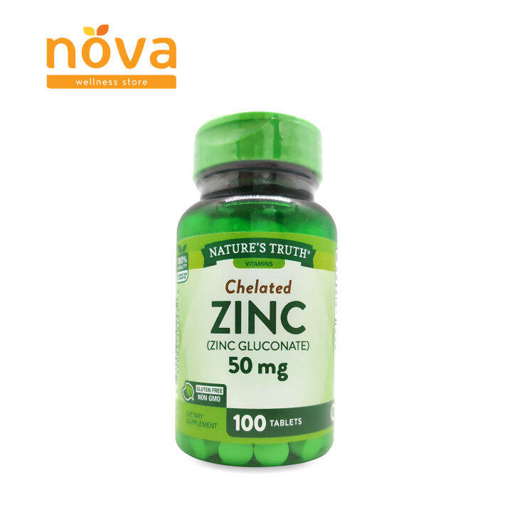 Nature's Truth Chelated Zinc 50mg 100 Tablets (btl) Lazada PH