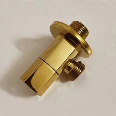 Gold angle valve copper gold plated triangle valve general bathroom valve water stop valve toilet triangle AG806-1