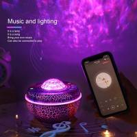 360° Rotating Night Light RGB Projection Lamp USB Star Sky Projector โคมไฟตั้งโต๊ะพร้อมรีโมทคอนโทรลสำหรับของขวัญเด็ก