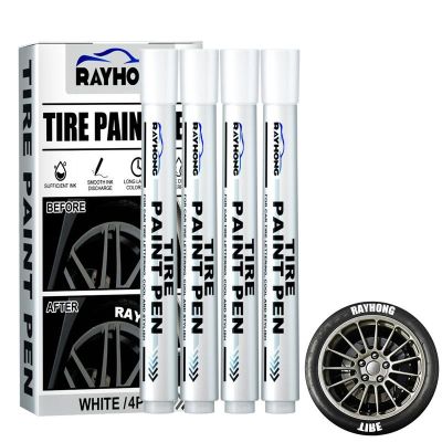 【CC】 4 Pieces Tire Color Markers Car Paint Rim Rubber Permanent
