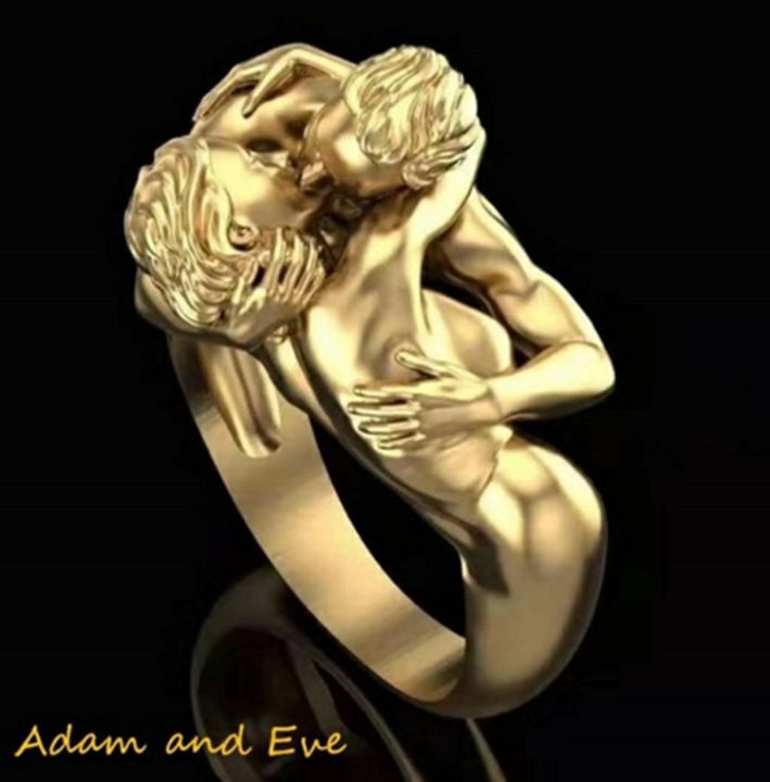 แหวนเครื่องประดับแหวนทองข้ามพรมแดนในสำหรับทั้งหญิงและชายใหม่รักศิลปะผู้ผลิตใหม่ขาย
