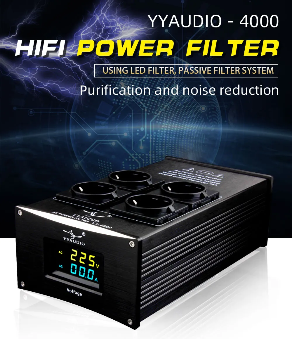 HiFi Power Filter Eu Plug Power Noise Filter Amplifier Power