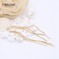 【YF】◘☑  14K Real Gold Plated 60mm Tassel Pendant Earrings Making  Accessories