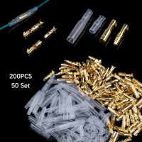 200PCS 50 Set 3.9mm Male Female Motorcycle Bullet Connector Socket Classic TerminalS For Cable Wire of 1.0 mm to 2.5 mm