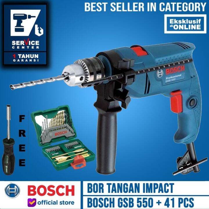 Bosch Mesin Bor Tangan Tembok Beton GSB 550 Impact Drill GSB550 13 MM ...