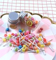 DOLLHOUSE Small Rag Doll House Accessories Diy Scene Model Miniature Food Toy Mini Color Lollipop Model 【OCT】