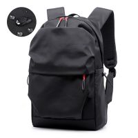 Multifunctional Computer Waterproof Backpack Men Luxury Student School Bags Casual Pleated Backpacks 15.6 Inches Laptop Bag Pack