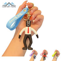 Skibidi Toilet Keychain Soft Rubber Keyring Figure Pendant Decoration For Car Key Backpack