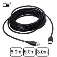 8m 5m 3m USB Type A Male to USB 2.0 Male Data Cable for Hard Disk amp; Scanner amp; Printer with dual Shield Braid Black