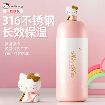 420ml Sanrioed Thermos Cup Kawaii Anime Kuromi Cinnamoroll Thermal Bottle  304 Stainless Students Portable Water Bottle Kids Gift