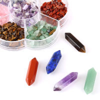 Gifts Gemstone Crystal Set Column Decoration Stone Energy Combination Natural Hexagonal Colorful Seven