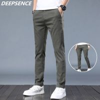 New Men Casual Pants Spring Autumn Elastic Slim Straight Breathable Trouser for Men Daily Office Joggers Stretch Pants Male