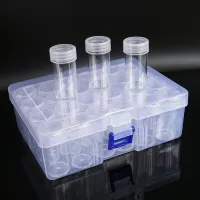 6/8/12 Bottles Box Transparent Container Case Diamond Painting Accessories Diamond Embroidery Beads Storage Box Organizer Tools