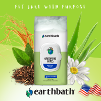 Earthbath Green Tea Wipes เอิร์ธบาธ แผ่นเช็ดตัว กลิ่นชาเขียว 100 แผ่น