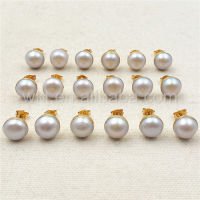 WT-E304 Charm Pearl Women Earrings Jewelry with 24k gold palted, High quality Freshwater Pearl 10mm Round Earring Wholesale