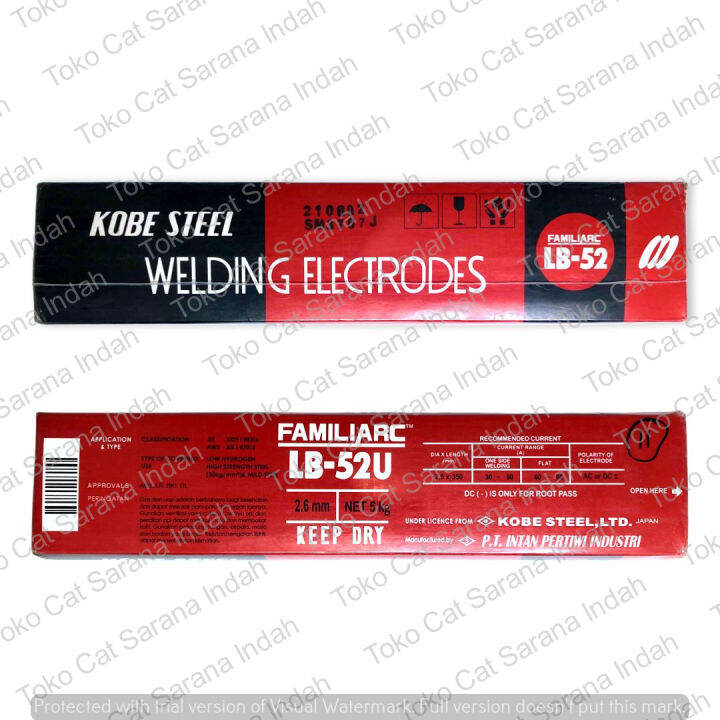 KAWAT LAS LB-52 KOBELCO 2.6mm 3.2mm 4mm LAS BAJA LURUS WELDING ...