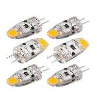 6 Piece G4 LED Bulb 12V DC Dimmable COB LED G4 Bulb 360 Beam Angle to Replace 15W Halogen Lamp (Warm White)