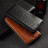 HOt2023NewCrocodile ซองหนังแท้สำหรับ Motorola Moto Edge S Plus 20 Pro X30 S30 One 5G Magnetic Flip ศัพท์กระเป๋าสตางค์ Cover