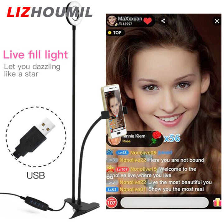 lizhoumil-ไฟ-led-12w-รูปวงแหวนเติม3แบบปรับระดับได้ขายึดโทรศัพท์มือถือไฟตั้งโต๊ะคลิปสำหรับเซลฟี่ความงาม