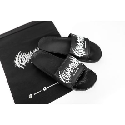 LOOKER Slide Sandals Black V.1 รองเท้าแตะโลโก้สีดำสุดเท่