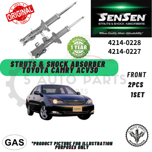 TOYOTA CAMRY (ACV30) (FRONT 2PCS) 100% ORIGINAL SENSEN STRUTS & GAS ...