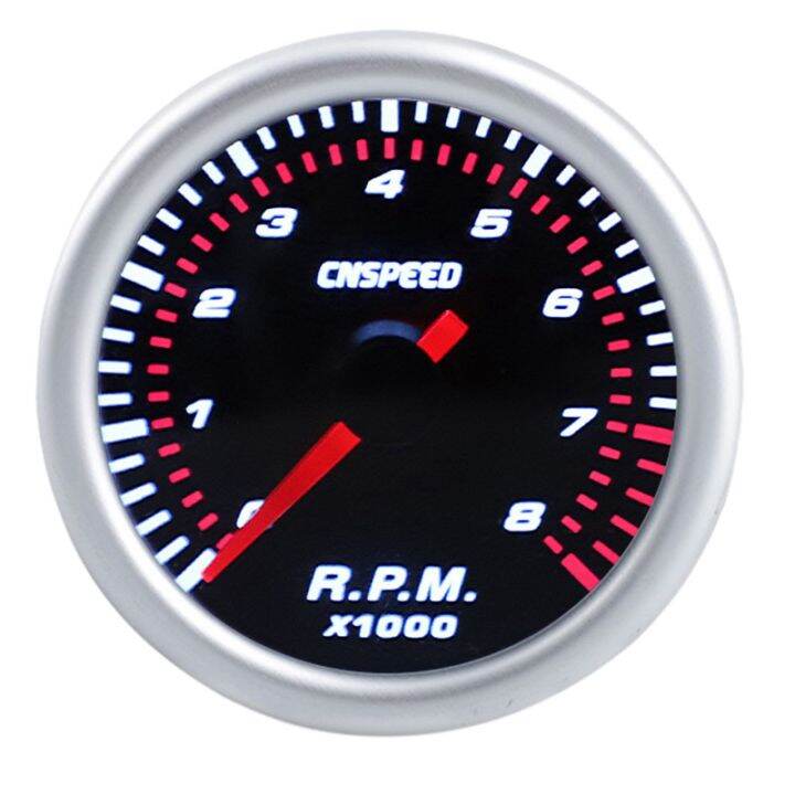 CNSPEED 2Inch 52mm Auto Car Tachometer Tacho Gauge 08000 RPM 12V