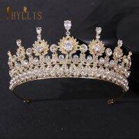 A67 Luxury Zircon Crown Bride Headwear Crystal Women Tiaras Rhinestone Wedding Headpiece Birthday Headband Pageant Hair Jewelry