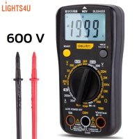 Deli เครื่องวัดกระแสไฟ digital multimeter มิเตอร์ดิจิตอล มัลติมิเตอร์ดิจิตอล เครื่องวัดไฟ วัดไฟดิจิตอล เช็คกระแสไฟ แรงดัน 600V พกพาง่าย lights4u