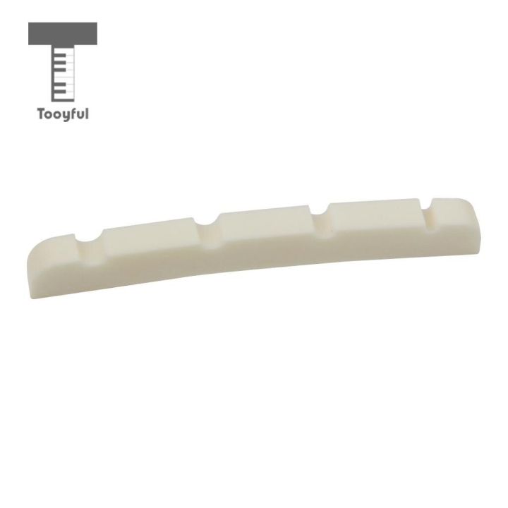 tooyful-high-quality-1pc-buffalo-bridge-bone-nut-slotted-4-string-electric-bass-portable-guitar-replacement-accessory-wholesale