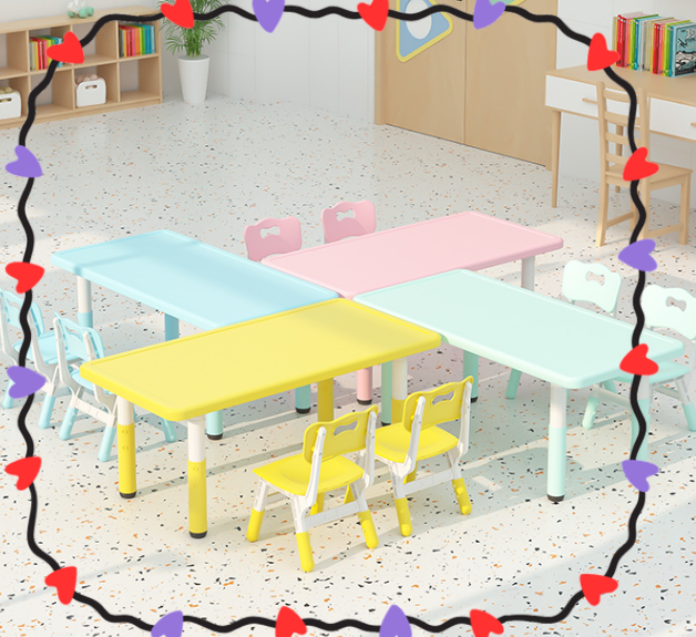 𝙴𝙰𝚂𝙴𝙼𝙰𝙻𝙻 1 Table + 2 Chair Kids Table and Chair Children Kids Table And ...