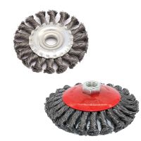 【YF】 Twist knot steel wire wheel brush M14 Rust removal Cup Brush Disc For Angle Grinder