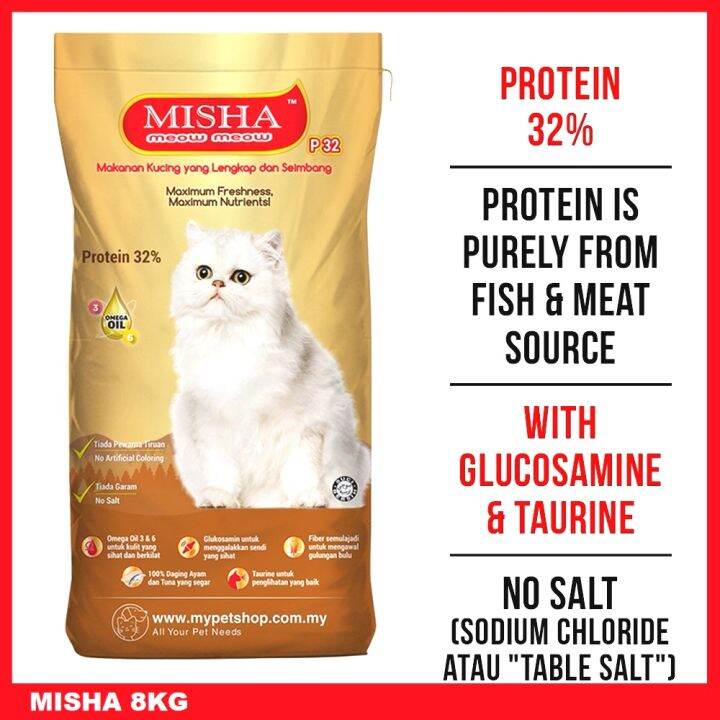 Ready Stock Misha Dry Cat food kibbles kibble Makanan Kucing Misha high
