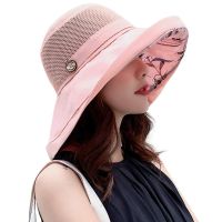 【CC】 Beach UV Protection Fisherman  39;s Hat Fashion Wide Brim with Korean Women  39;s Mesh