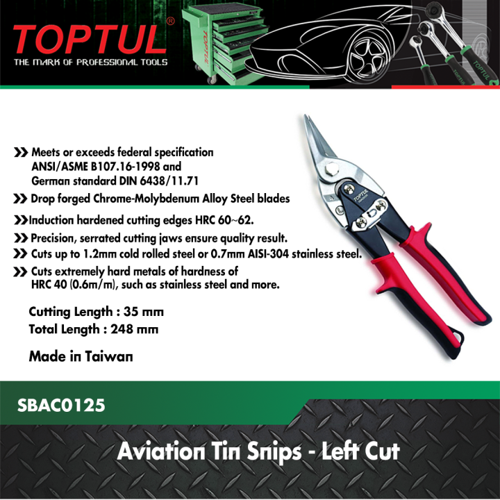 Aviation Tin Snips - TOPTUL The Mark of Professional Tools