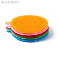 △▧✓ Silicone Dish Washing Brush Bowl Pot Pan Wash Cleaning Brushes Cleaner Tool Sponges Scouring Pads Kitchen Accessories