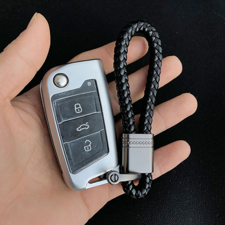 xinsu-สายคล้องพวงกุญแจรถแบบถัก-vachette-แบบพวงกุญแจรถโลหะ-อุปกรณ์ตกแต่งรถยนต์ที่ใส่กุญแจ