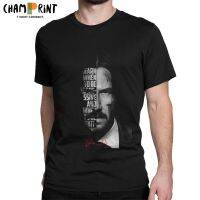 Fashion Black And White John Wick T-Shirt Men O Neck Pure Cotton T Shirt Revenge Assassin Short Sleeve Tees Gift Idea Clothing