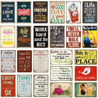 【YF】☋❀❁  Happiness Is Metal Poster Tin Signs Plate Wall Decoration Painting Plaque YJ155