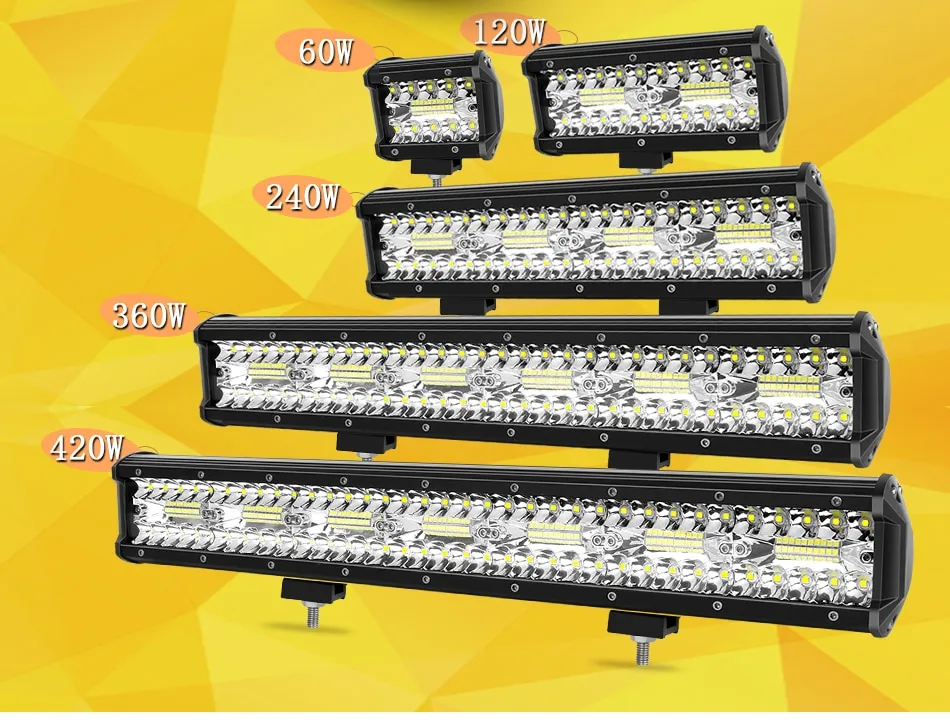 3Rows LED Bar 4-28 inch LED Light Bar LED Work Light combo beam