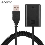 Andoer 5V USB NP-FW50 Dummy Battery Pack Coupler Adapter with Flexible