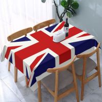 【cw】 Rectangular Waterproof Oil Proof United Kingdom Flag Tablecloth Backed Elastic Edge Table Covers British UK Jack Table Cloth ！